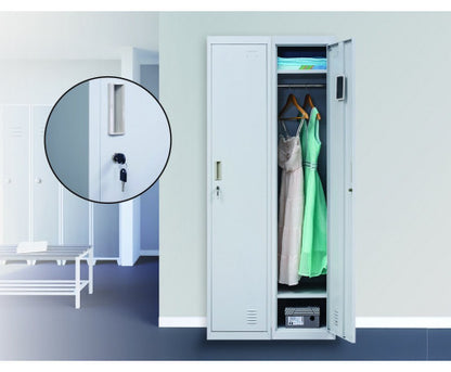 KENZIE STANDARD LOCK ONE-DOOR  OFFICE - GYM - STORAGE - SHED - LOCKER - GREY