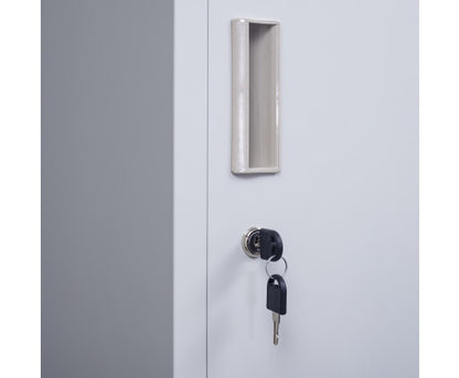 KENZIE STANDARD LOCK ONE-DOOR  OFFICE - GYM - STORAGE - SHED - LOCKER - GREY