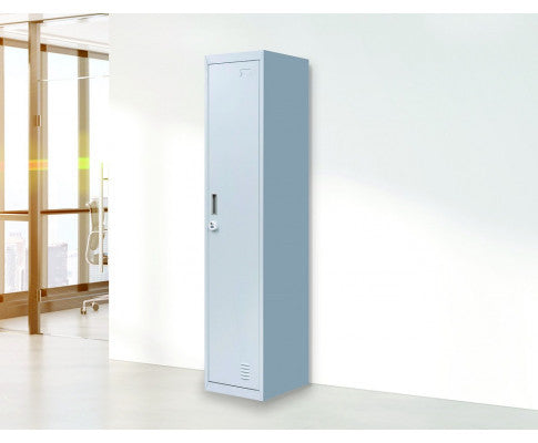KENZIE ONE-DOOR  OFFICE - GYM - STORAGE - SHED - LOCKER WITH 3-DIGIT COMBINATION - GREY