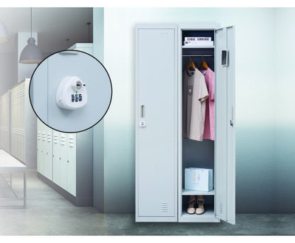 KENZIE ONE-DOOR  OFFICE - GYM - STORAGE - SHED - LOCKER WITH 3-DIGIT COMBINATION - GREY