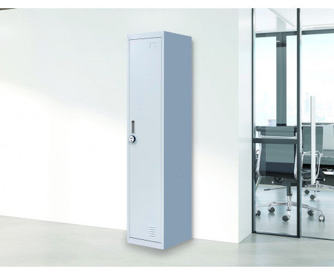 KENZIE ONE-DOOR  OFFICE - GYM - STORAGE - SHED - LOCKER WITH 4-DIGIT COMBINATION - GREY