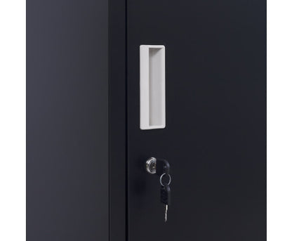 KENZIE STANDARD LOCK ONE-DOOR  OFFICE - GYM - STORAGE - SHED - LOCKER - BLACK