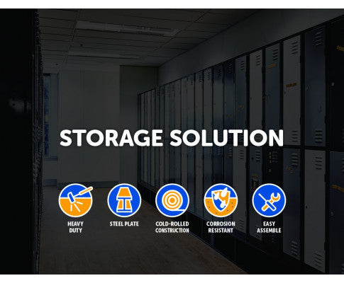 KENZIE PADLOCK - OPERATED ONE-DOOR  OFFICE - GYM - STORAGE - SHED - LOCKER - BLACK