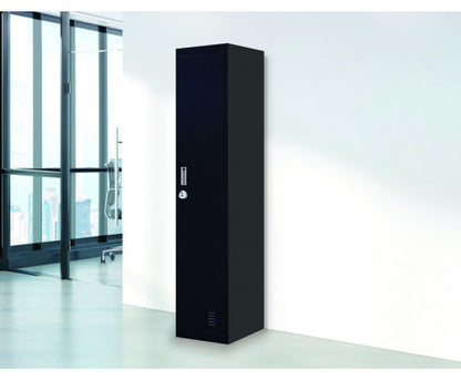 KENZIE ONE-DOOR  OFFICE - GYM - STORAGE - SHED - LOCKER WITH 3-DIGIT COMBINATION - BLACK