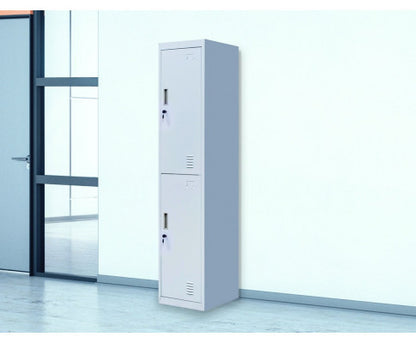 KENZIE STANDARD LOCK TWO-DOOR  OFFICE - GYM - STORAGE - SHED - LOCKER - GREY