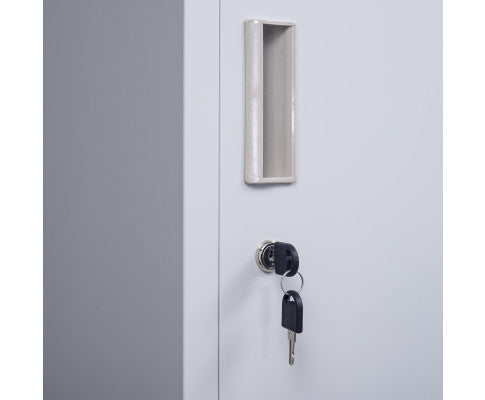 KENZIE STANDARD LOCK TWO-DOOR  OFFICE - GYM - STORAGE - SHED - LOCKER - GREY