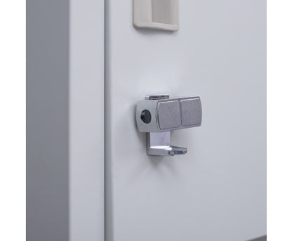 KENZIE PADLOCK - OPERATED TWO-DOOR  OFFICE - GYM - STORAGE - SHED - LOCKER - GREY