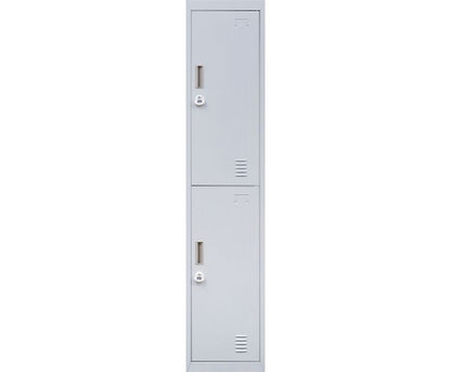 KENZIE TWO-DOOR  OFFICE - GYM - STORAGE - SHED - LOCKER WITH 3-DIGIT COMBINATION LOCK  - GREY