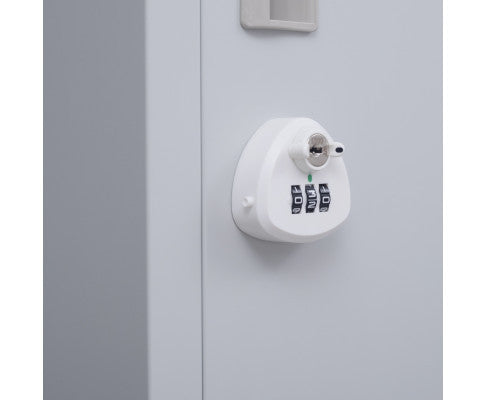 KENZIE TWO-DOOR  OFFICE - GYM - STORAGE - SHED - LOCKER WITH 3-DIGIT COMBINATION LOCK  - GREY