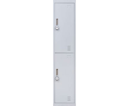 KENZIE TWO-DOOR  OFFICE - GYM - STORAGE - SHED - LOCKER WITH 4-DIGIT COMBINATION LOCK  - GREY