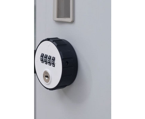 KENZIE TWO-DOOR  OFFICE - GYM - STORAGE - SHED - LOCKER WITH 4-DIGIT COMBINATION LOCK  - GREY