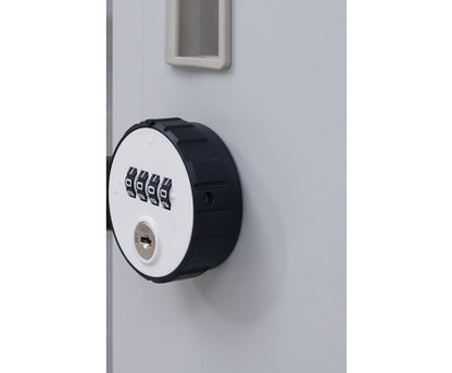 KENZIE TWO-DOOR  OFFICE - GYM - STORAGE - SHED - LOCKER WITH 4-DIGIT COMBINATION LOCK  - GREY