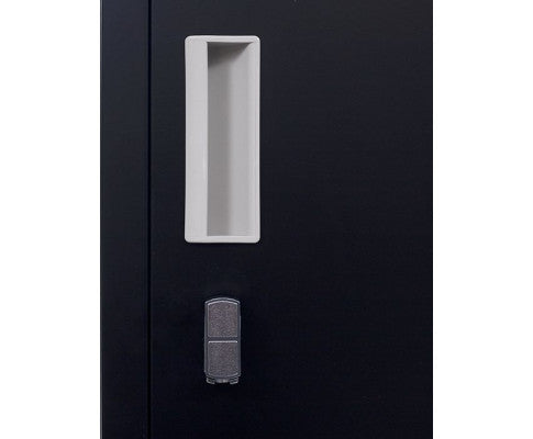 KENZIE PADLOCK - OPERATED TWO-DOOR  OFFICE - GYM - STORAGE - SHED - LOCKER - BLACK
