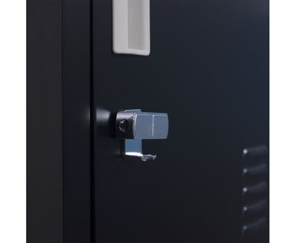 KENZIE PADLOCK - OPERATED TWO-DOOR  OFFICE - GYM - STORAGE - SHED - LOCKER - BLACK