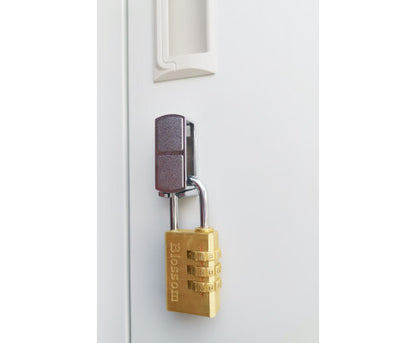 KENZIE PADLOCK - OPERATED FOUR-DOOR  OFFICE - GYM - STORAGE - SHED - LOCKER - GREY