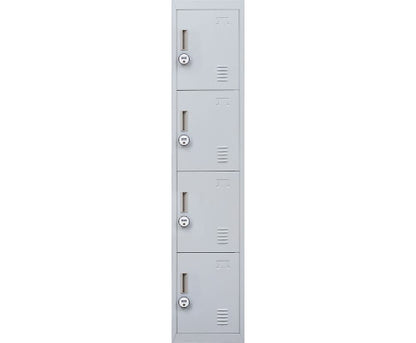 KENZIE FOUR-DOOR  OFFICE - GYM - STORAGE - SHED - LOCKER WITH 4-DIGIT COMBINATION LOCK  - GREY