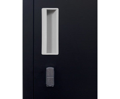 KENZIE PADLOCK - OPERATED FOUR-DOOR  OFFICE - GYM - STORAGE - SHED - LOCKER - BLACK
