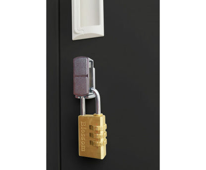 KENZIE PADLOCK - OPERATED FOUR-DOOR  OFFICE - GYM - STORAGE - SHED - LOCKER - BLACK