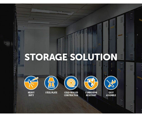 KENZIE STANDARD LOCK 12 DOOR  OFFICE - GYM - STORAGE - SHED - LOCKER - GREY