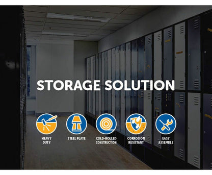 KENZIE STANDARD LOCK 12 DOOR  OFFICE - GYM - STORAGE - SHED - LOCKER - GREY