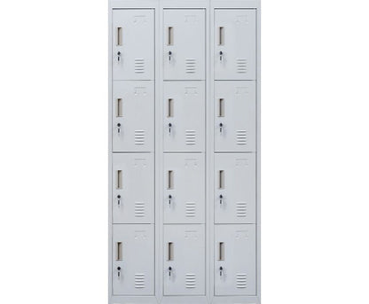 KENZIE STANDARD LOCK 12 DOOR  OFFICE - GYM - STORAGE - SHED - LOCKER - GREY