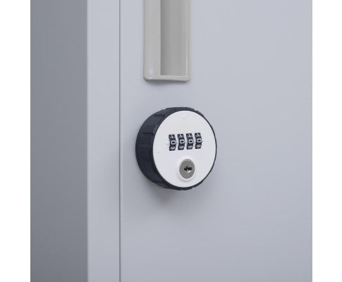 KENZIE 12 DOOR OFFICE - GYM - STORAGE - SHED WITH 4-DIGIT COMBINATION LOCK  - LOCKER - GREY