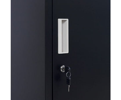 KENZIE STANDARD LOCK 12 DOOR  OFFICE - GYM - STORAGE - SHED - LOCKER - BLACK