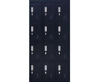 KENZIE PADLOCK - OPERATED 12 DOOR OFFICE - GYM - STORAGE - SHED - LOCKER - BLACK