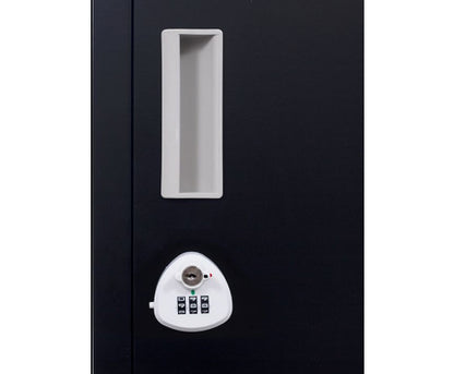 KENZIE  12 DOOR OFFICE - GYM - STORAGE - SHED WITH 3-DIGIT COMBINATION LOCK  - LOCKER - BLACK