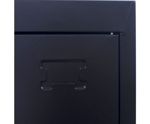 KENZIE  12 DOOR OFFICE - GYM - STORAGE - SHED WITH 3-DIGIT COMBINATION LOCK  - LOCKER - BLACK