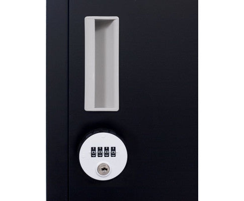 KENZIE 12 DOOR OFFICE - GYM - STORAGE - SHED WITH 4-DIGIT COMBINATION LOCK  - LOCKER - BLACK