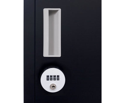KENZIE 12 DOOR OFFICE - GYM - STORAGE - SHED WITH 4-DIGIT COMBINATION LOCK  - LOCKER - BLACK