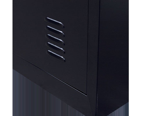 KENZIE 12 DOOR OFFICE - GYM - STORAGE - SHED WITH 4-DIGIT COMBINATION LOCK  - LOCKER - BLACK