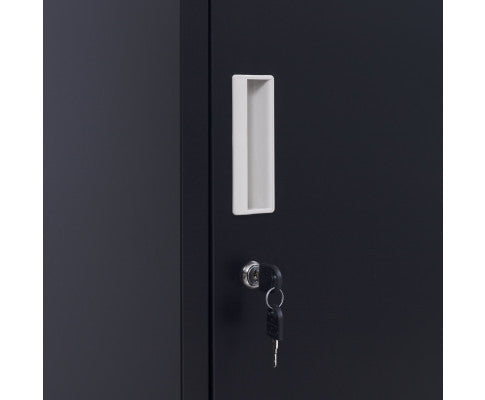 KENZIE STANDARD LOCK 6-DOOR  OFFICE - GYM - STORAGE - SHED - LOCKER - BLACK