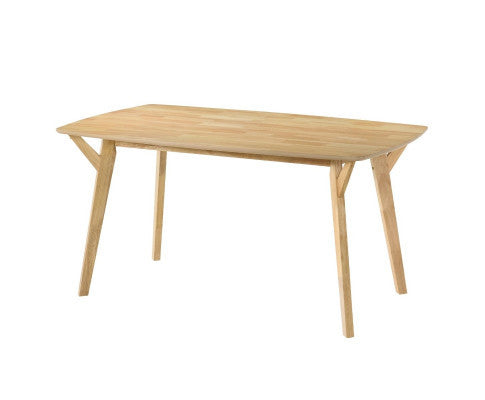 KENYA 6 SEATER DINING TABLE -740(H) x 1500(W) x 900(D) - NATURAL LIGHT OAK