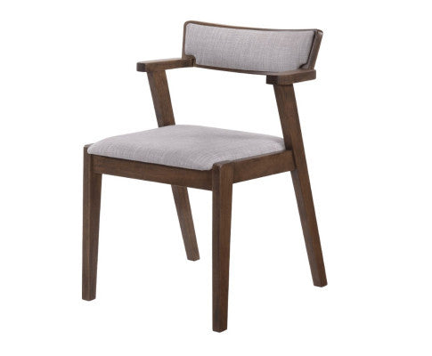 PRELMO DINING CHAIR WITH ARMREST - GREY