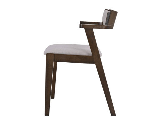 PRELMO DINING CHAIR WITH ARMREST - GREY