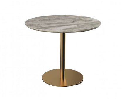 AVRILLE 5 PIECE DINING SETTING WITH 900(Dia)  TABLE - GOLD