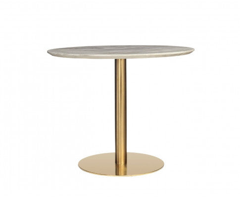 AVRILLE 5 PIECE DINING SETTING WITH 900(Dia)  TABLE - GOLD