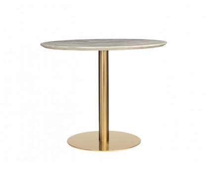 AVRILLE 5 PIECE DINING SETTING WITH 900(Dia)  TABLE - GOLD