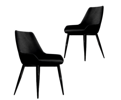 GALLEN (SET OF 2) DINING CHAIR - BLACK VELVET