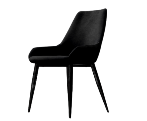 GALLEN (SET OF 2) DINING CHAIR - BLACK VELVET