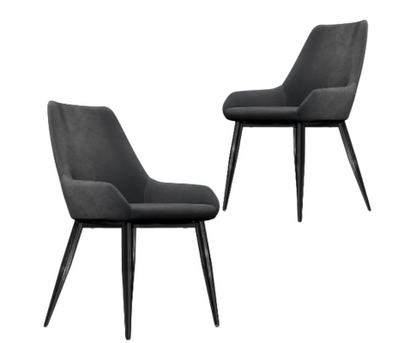GALLEN (SET OF 2) DINING CHAIR - GREY VELVET