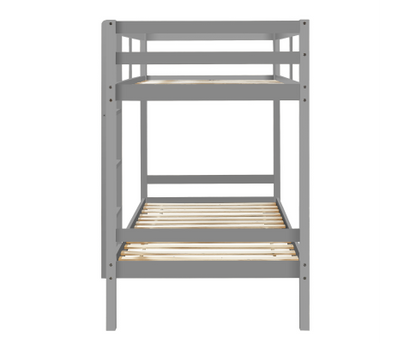 SINGLE OVER SINGLE 2 RAIL BUNK BED - GREY