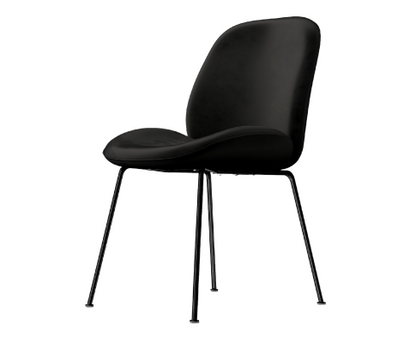 AVERIE (SET OF 2) FABRIC DINING CHAIR - BLACK VELVET