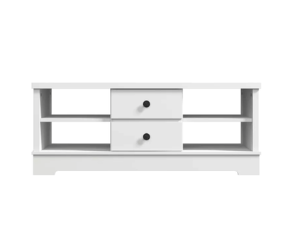 PERNILLE 4 SHELVES/ 2 DRAWER COFFEE TABLE - WHITE
