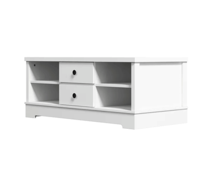 PERNILLE 4 SHELVES/ 2 DRAWER COFFEE TABLE - WHITE