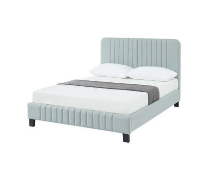 QUEEN CARSLIE FABRIC BED - STONE GREY