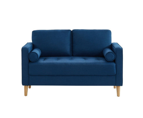 SANDARA 2 SEATER FABRIC SOFA - BLUE