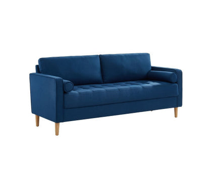 SANDARA 3 SEATER FABRIC SOFA - BLUE
